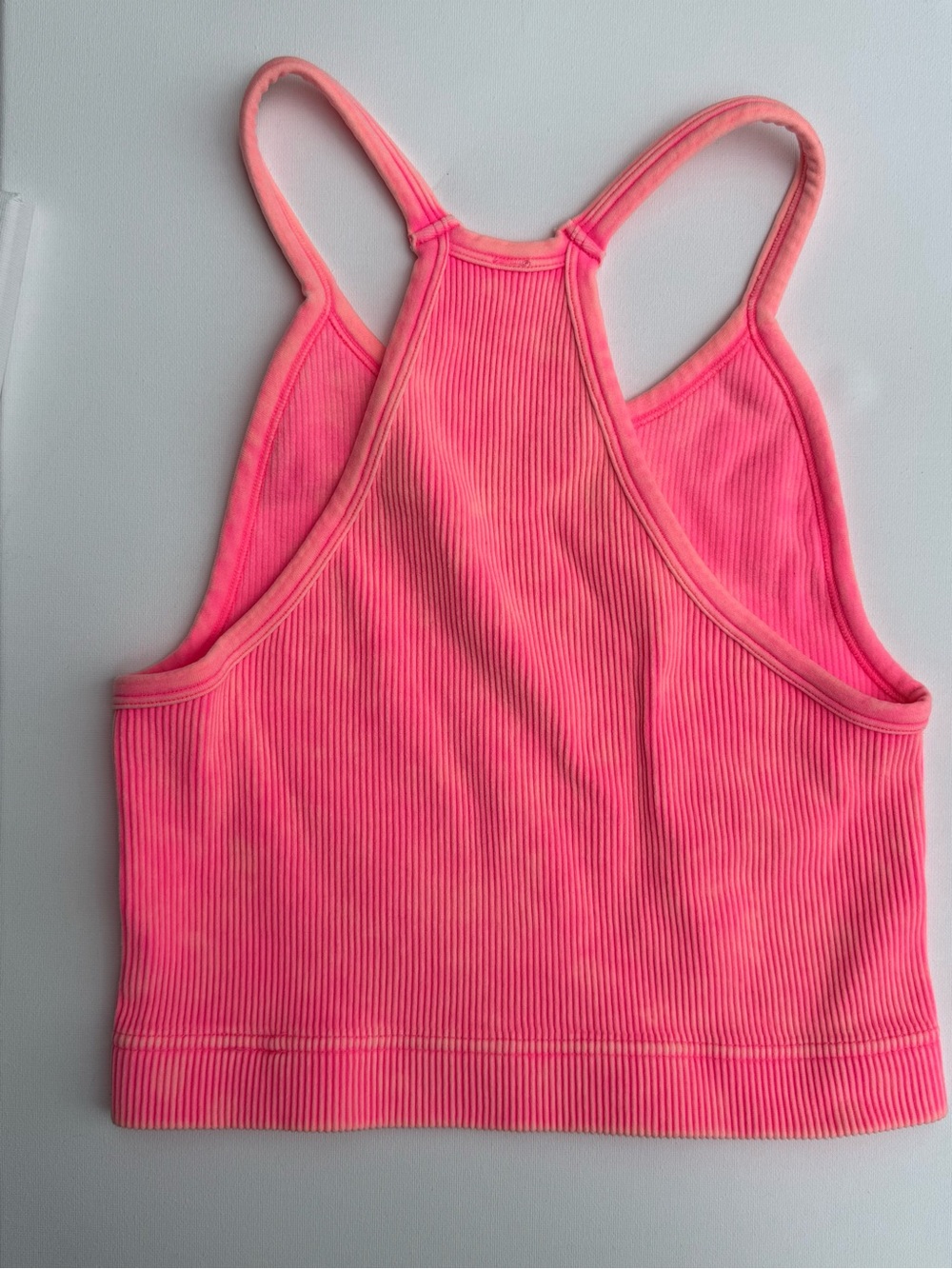 Zenana‎ Pink Ribbed Racerback Cropped Tank — L/XL - Picture 4 of 4